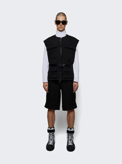 Burberry Panel Detail Grain De Poudre Wool Shorts Black outlook