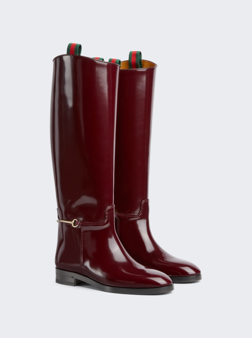 Slim Horsebit Boots Lacquered Cherry - 4
