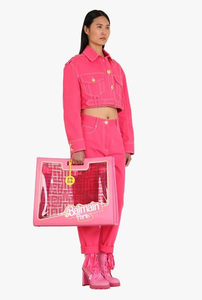 Balmain Balmain x Barbie - Pink calfskin 1945 tote bag outlook