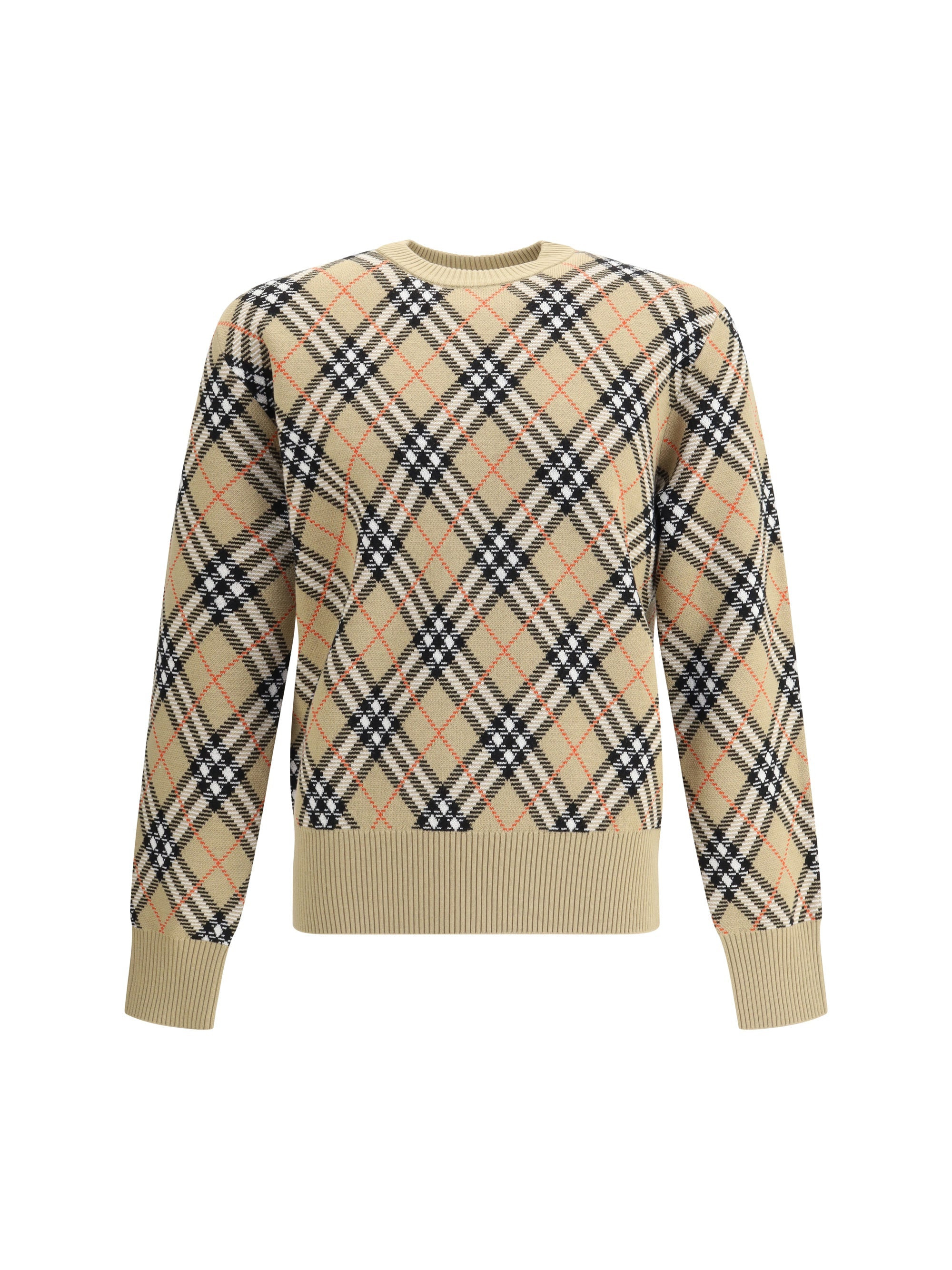 Burberry Men Archive Check Wool Sweate - 1