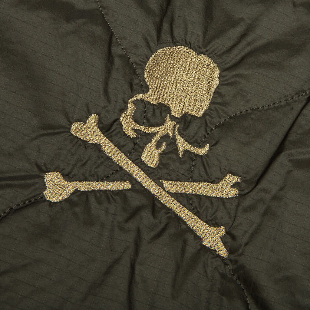 QUILTED NYLON JACKET - OLIVE - 6