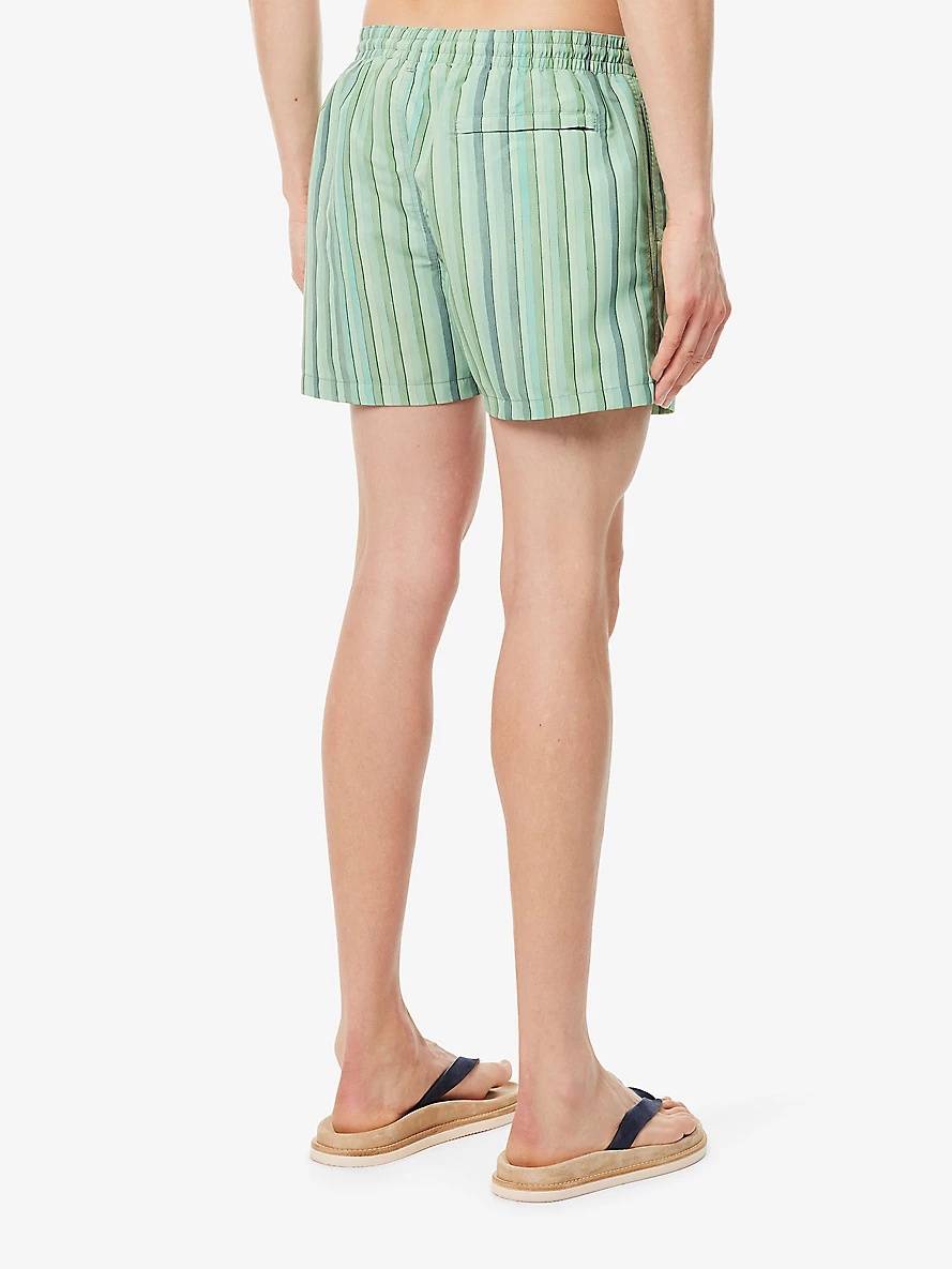 Striped recycled polyester-blend swim shorts - 4