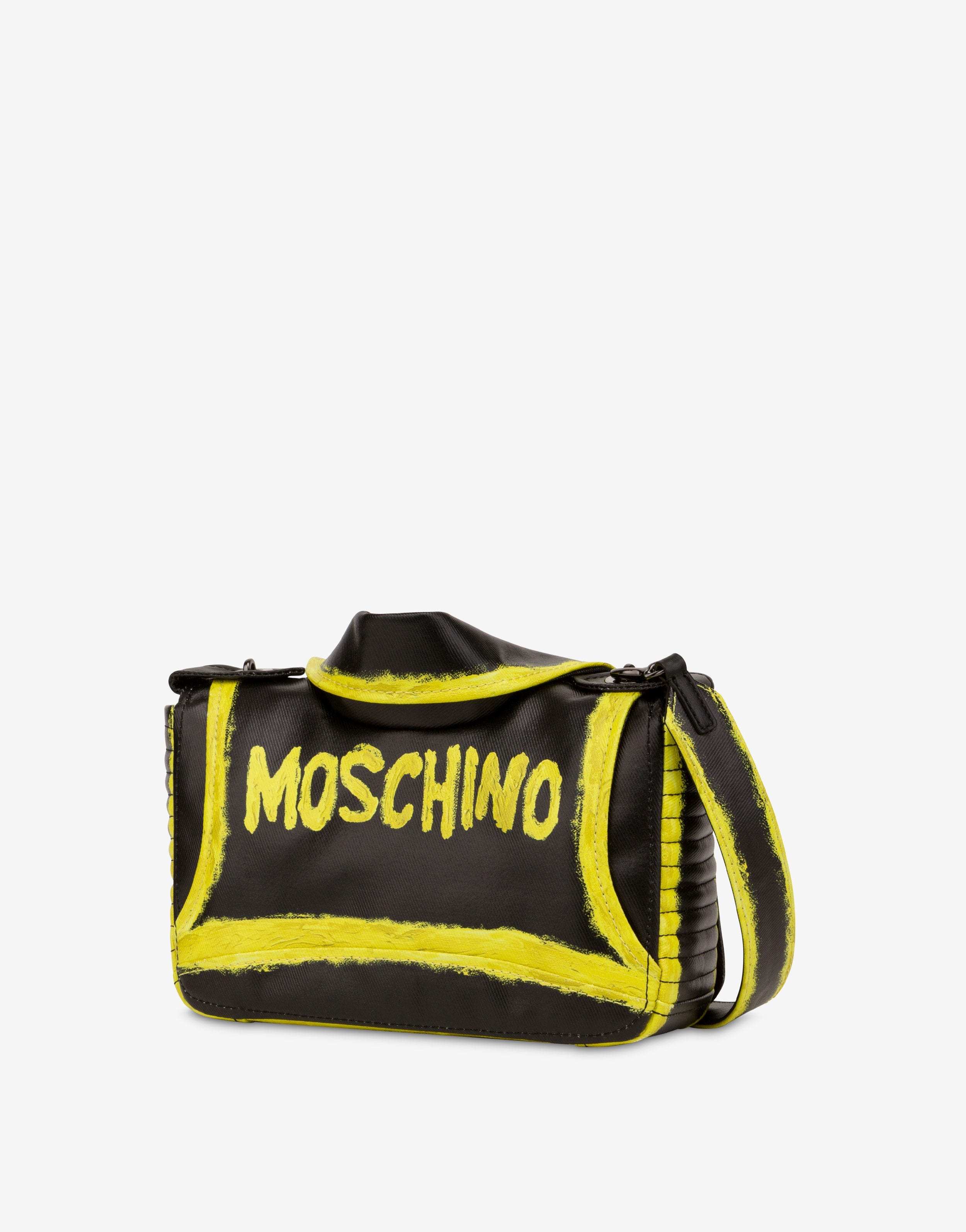 MOSCHINO PAINT COATED CANVAS BIKER BAG - 2