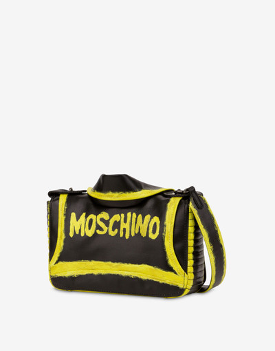 Moschino MOSCHINO PAINT COATED CANVAS BIKER BAG outlook