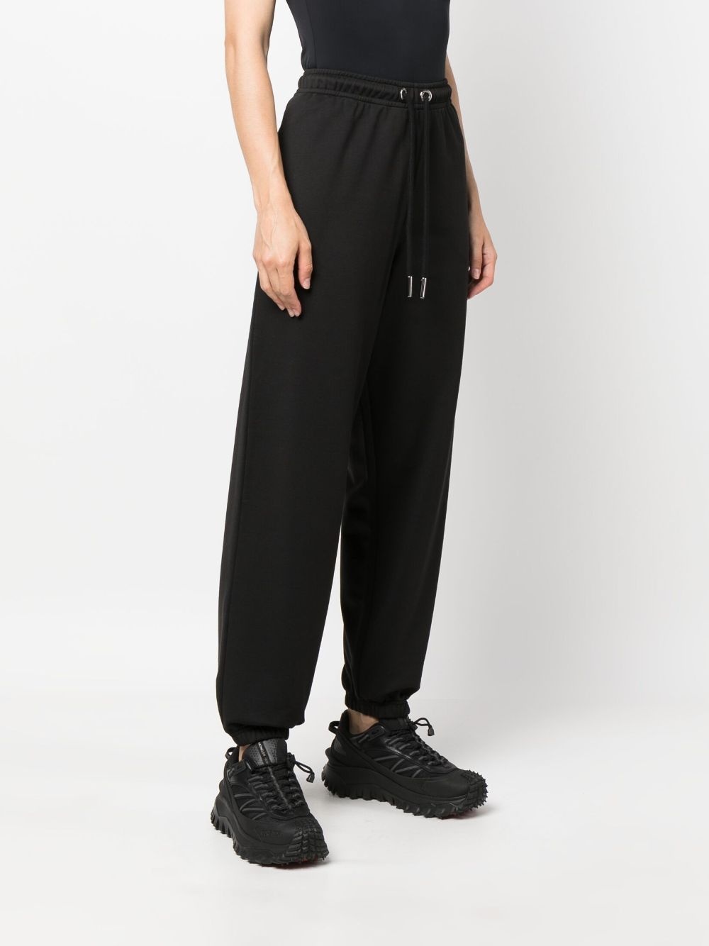 logo-patch cotton track pants - 3