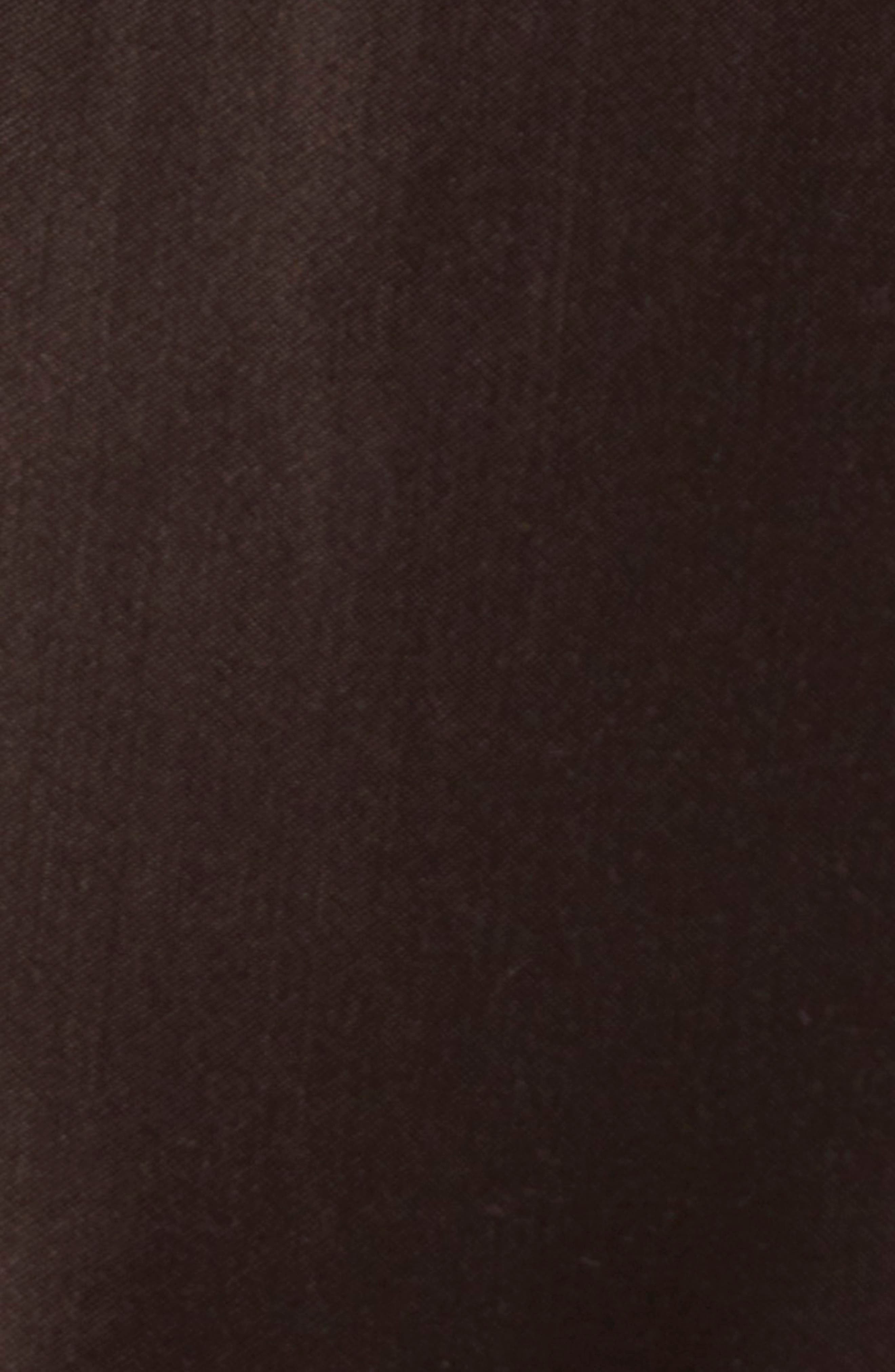FERRAGAMO Belted Asymmetric Satin & Cady Dress in Expresso at Nordstrom - 6