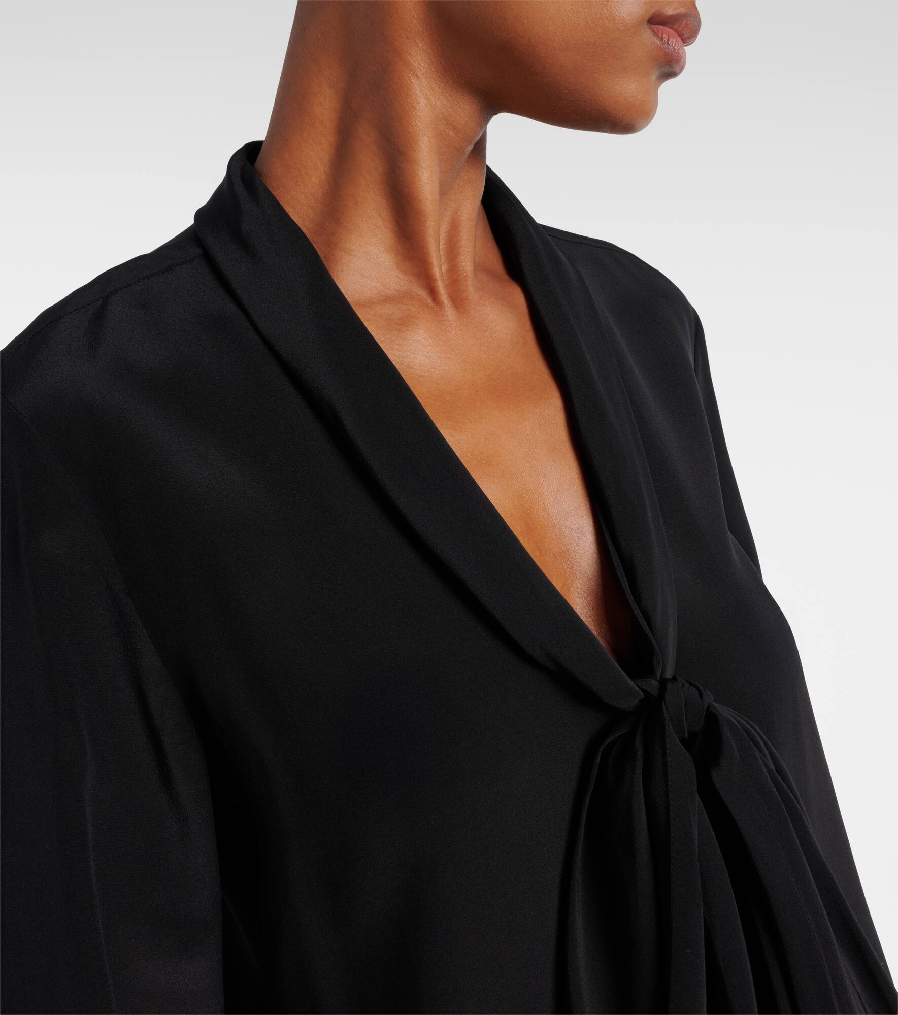 Angelique bow-detail silk blouse - 4