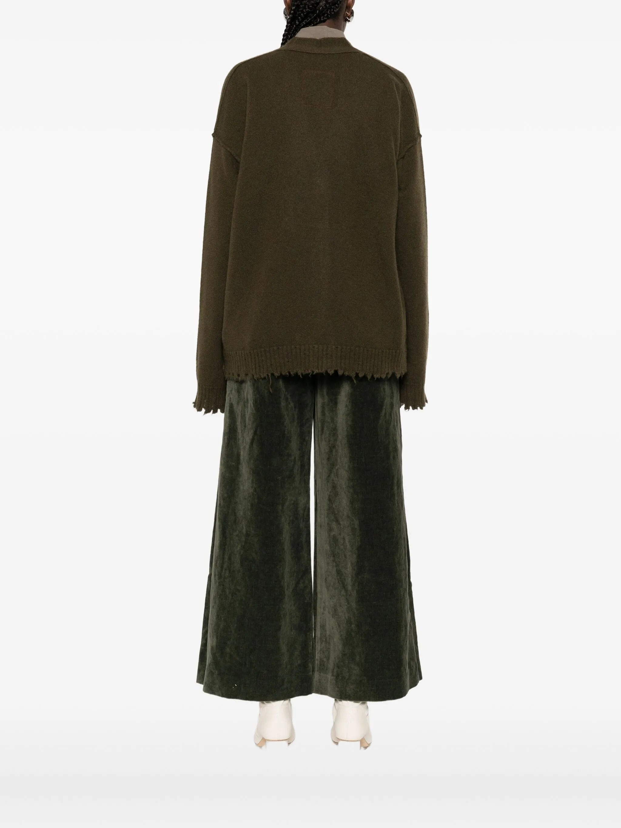 Uma Wang Frayed Buttoned Cardigan - 5
