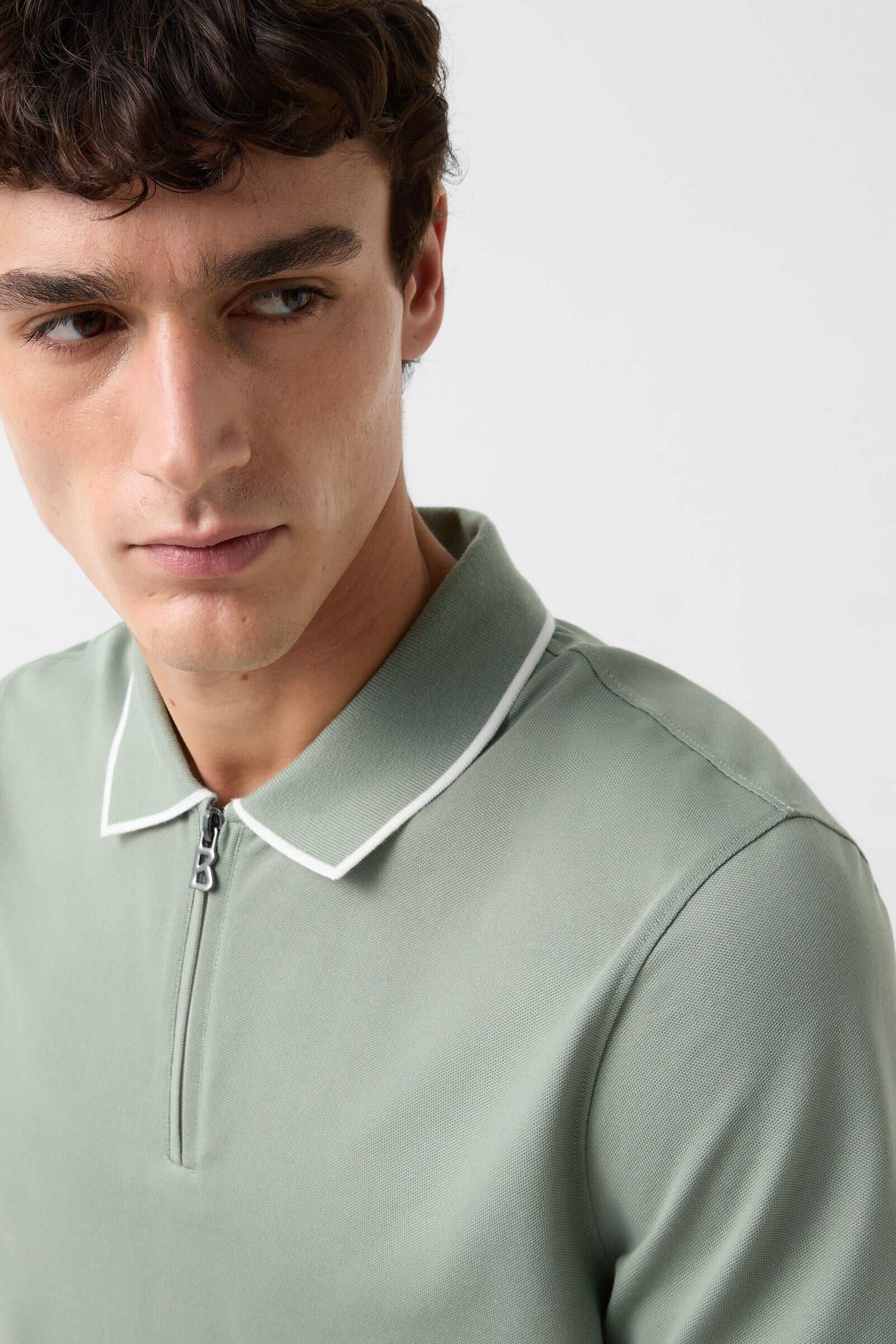 Timo polo shirt in Eucalyptus - 4