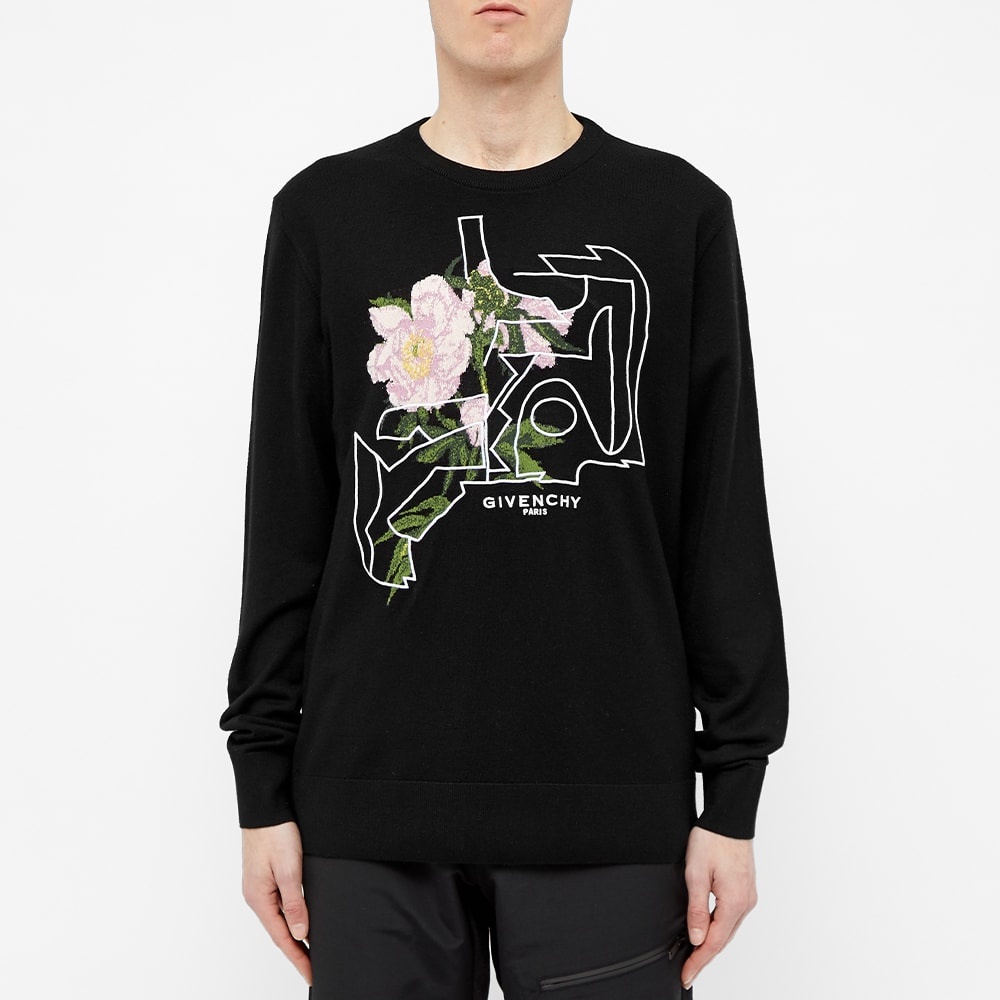 Givenchy Floral Jacquard Crew Knit - 4