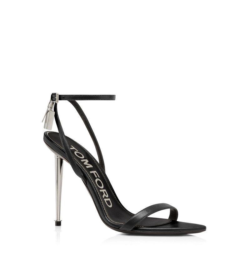 TOM FORD SHINY LEATHER PADLOCK POINTY NAKED SANDAL outlook