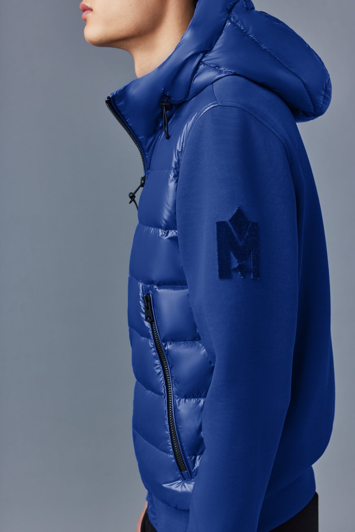 FRANK Double-face jersey bomber jacket with hood - 5