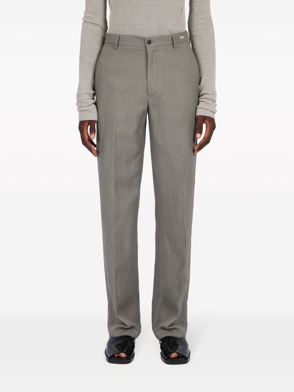 straight-leg tailored trousers - 3