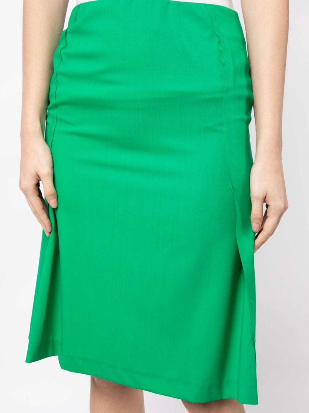 pleated-panel midi skirt - 5