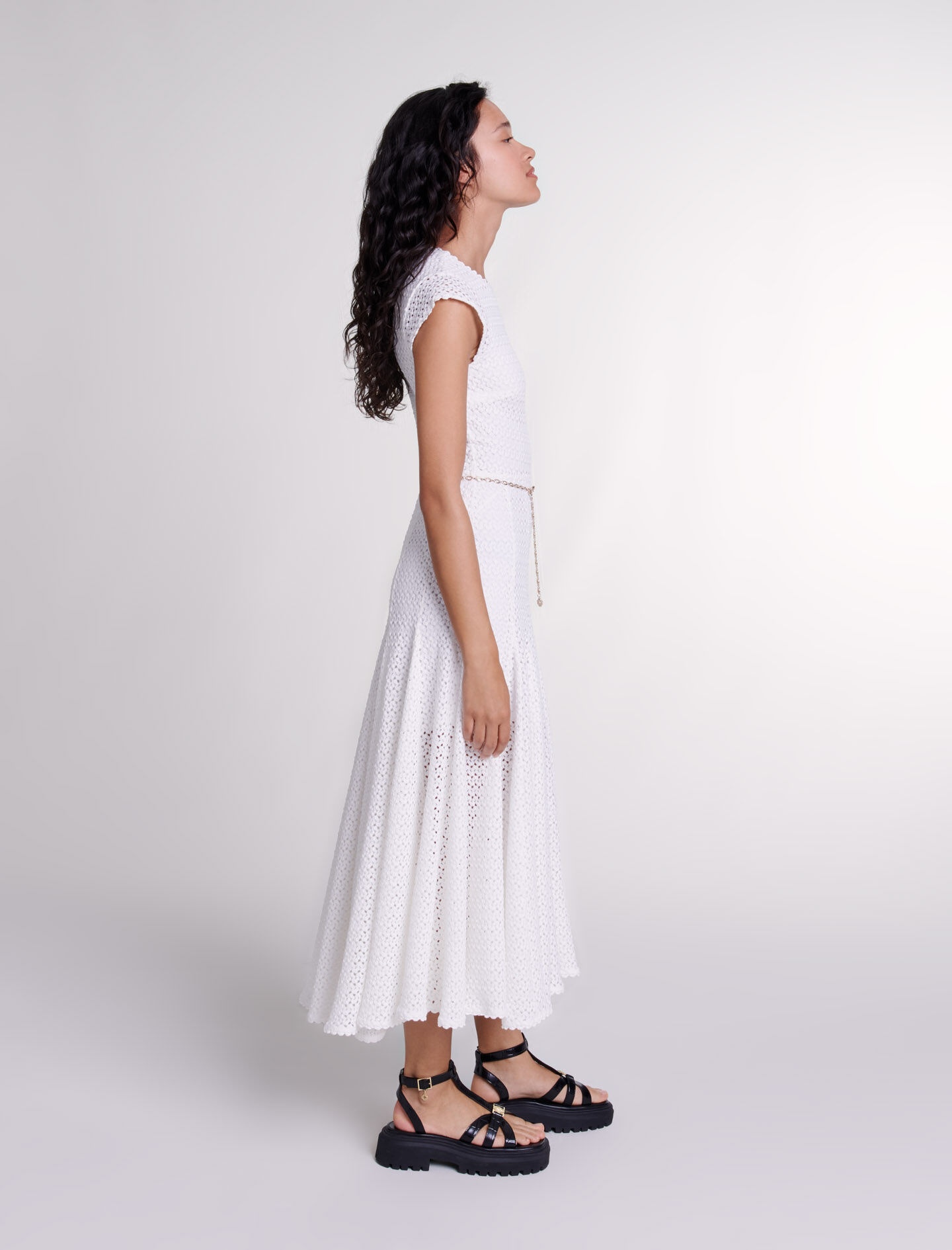 Crochet-knit maxi dress - 3