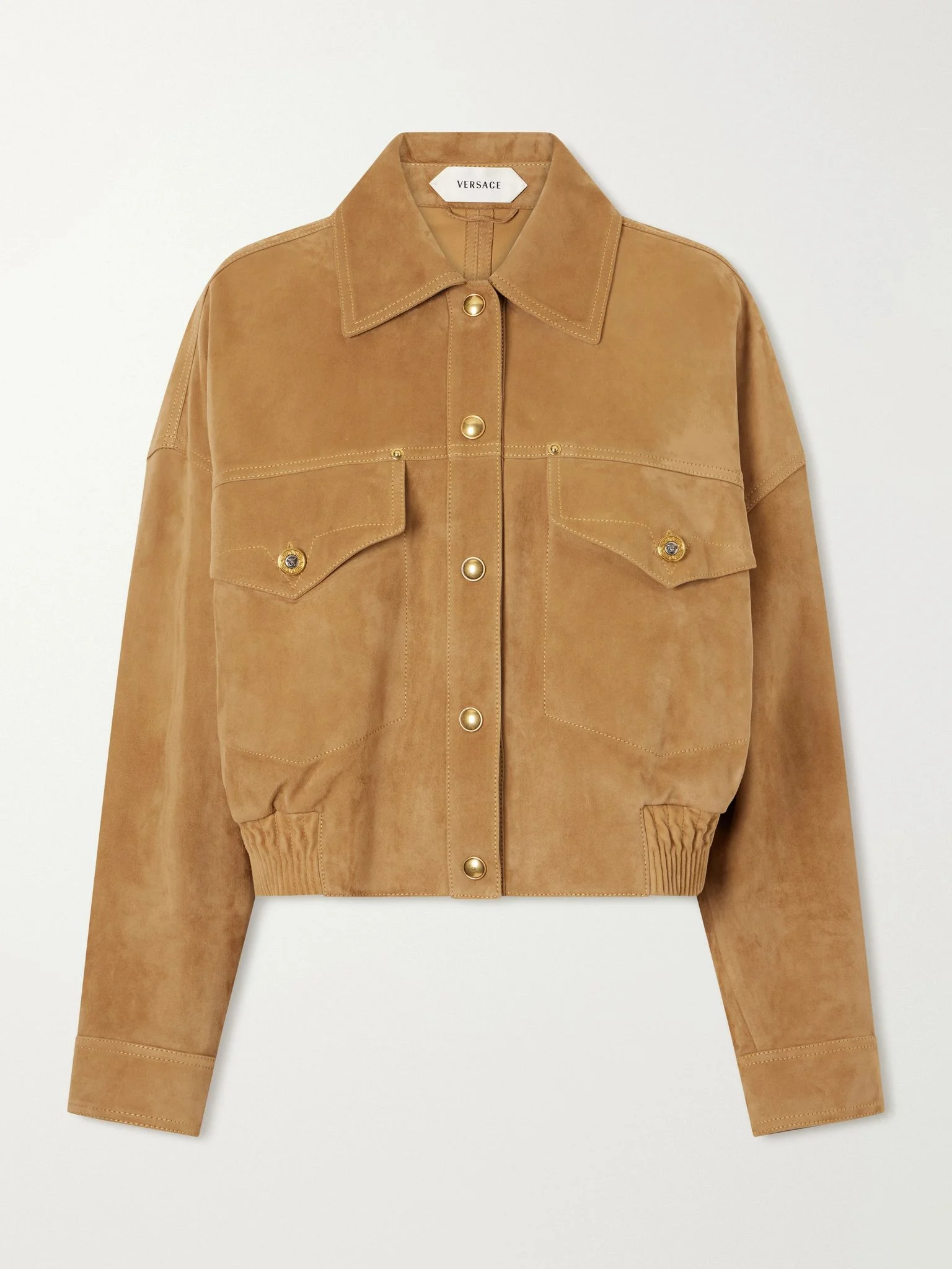 Suede blouson jacket Light brown - 1