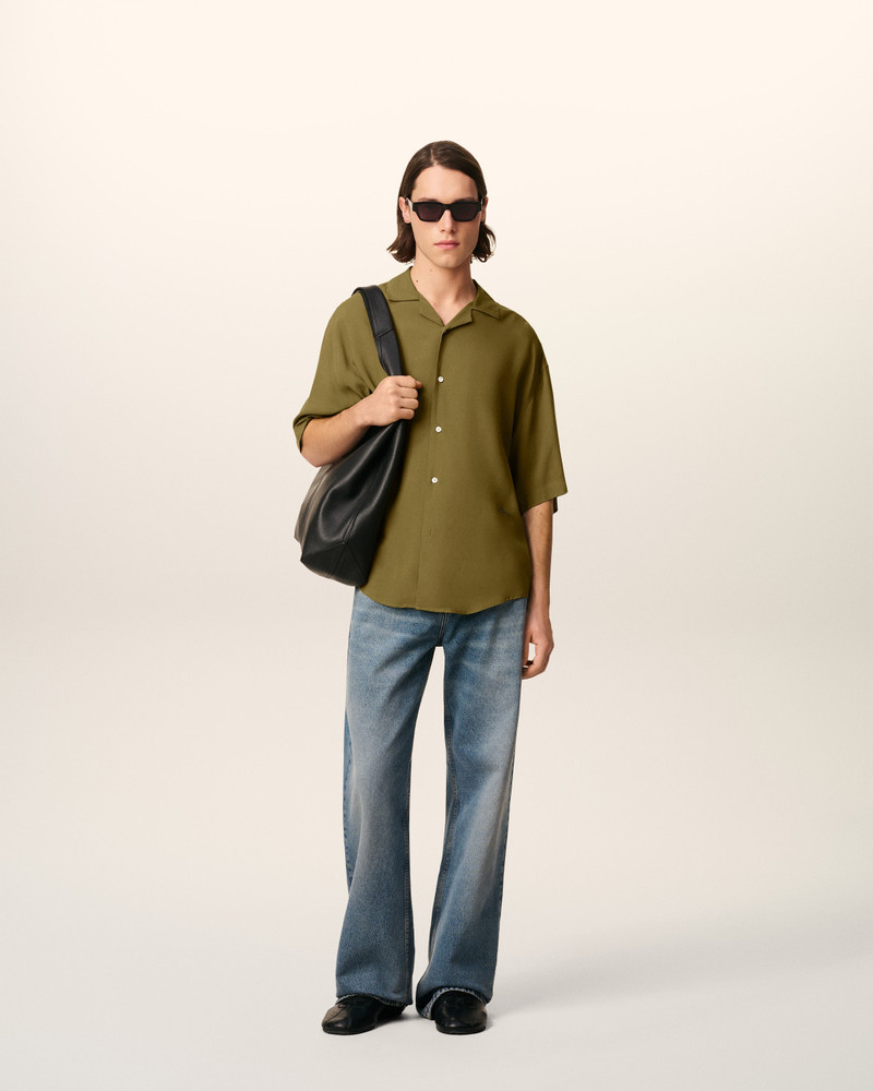 AMI Paris GREEN AMI CAMP SHORT SLEEVED SHIRT outlook