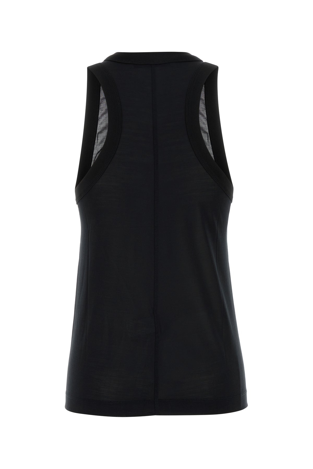 Black silk tank top - 2