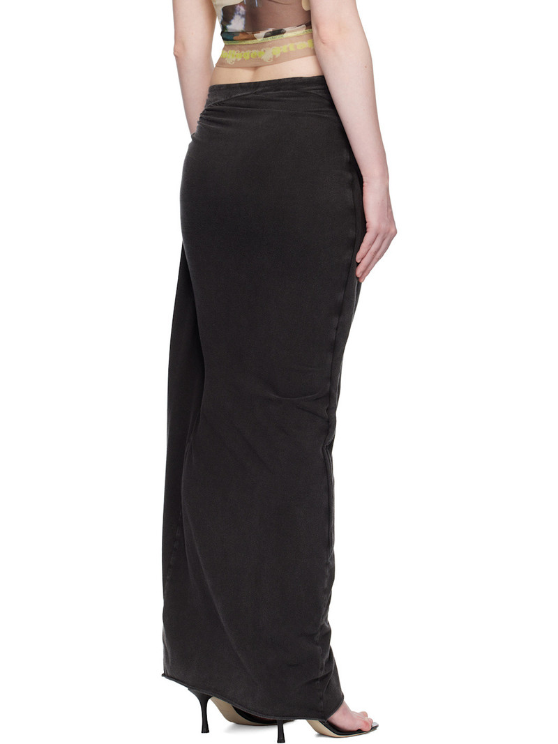 Black Slitted Maxi Skirt 3