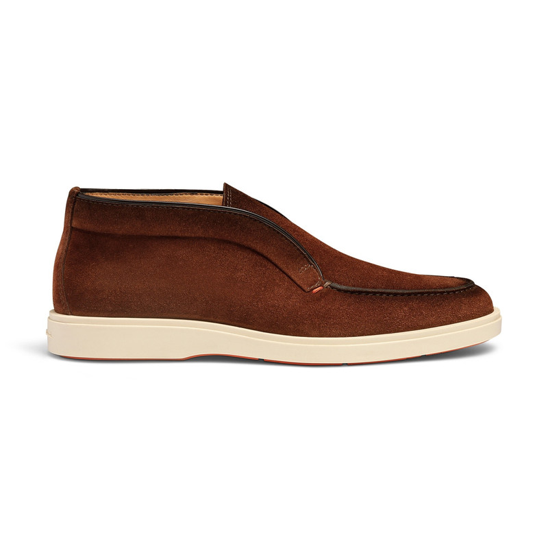 Men's dark brown suede desert boot - 1
