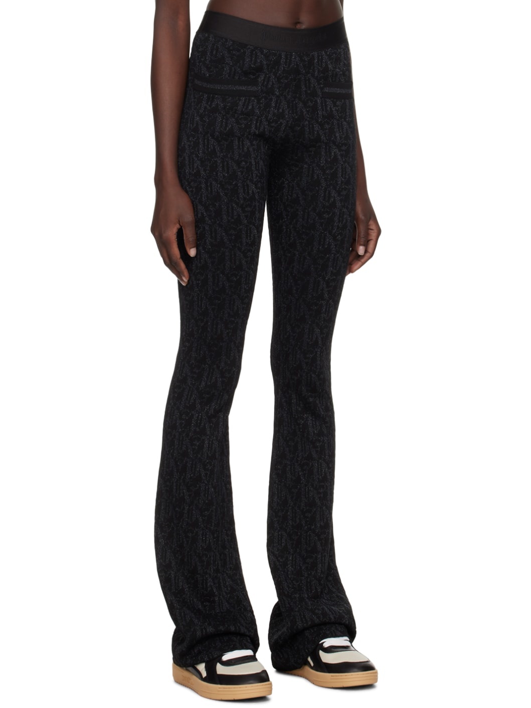 Black Jacquard Lounge Pants - 2