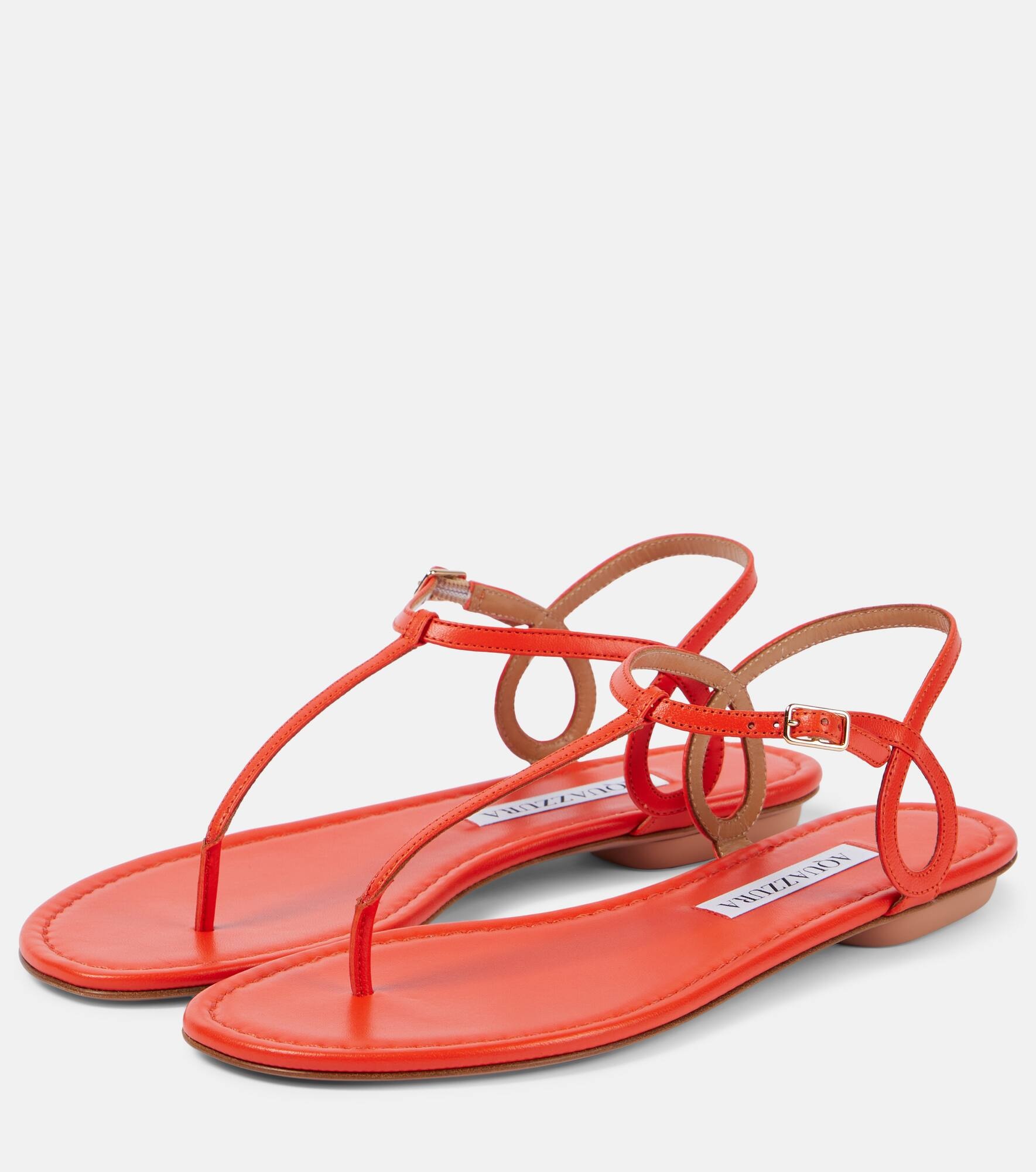 Almost Bare leather thong sandals - 5
