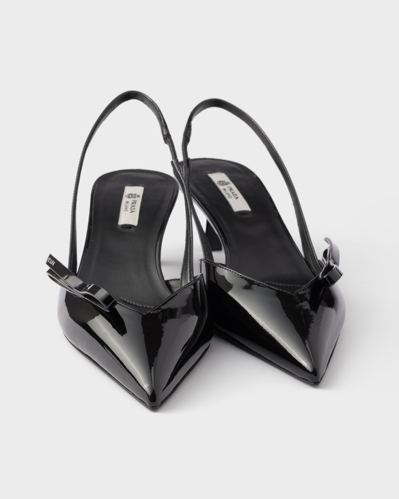 Patent leather slingback pumps 6