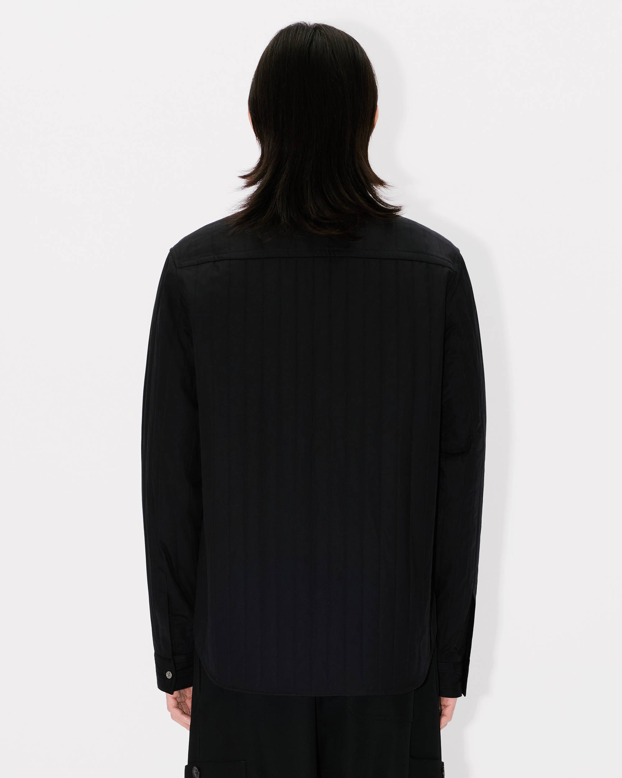 'Boke Flower 2.0' genderless padded overshirt in cotton poplin - 9