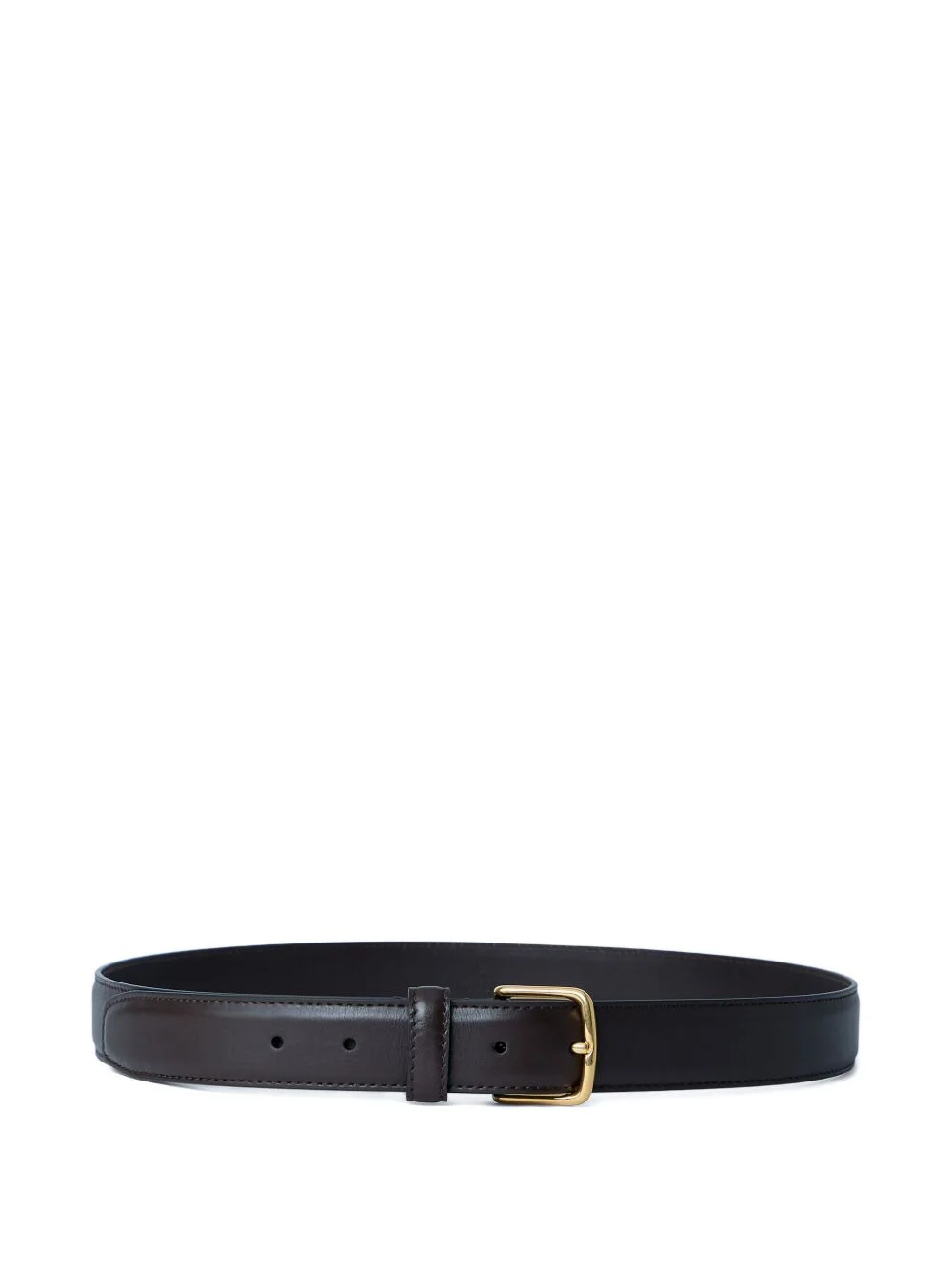 buckled leather belt - 1