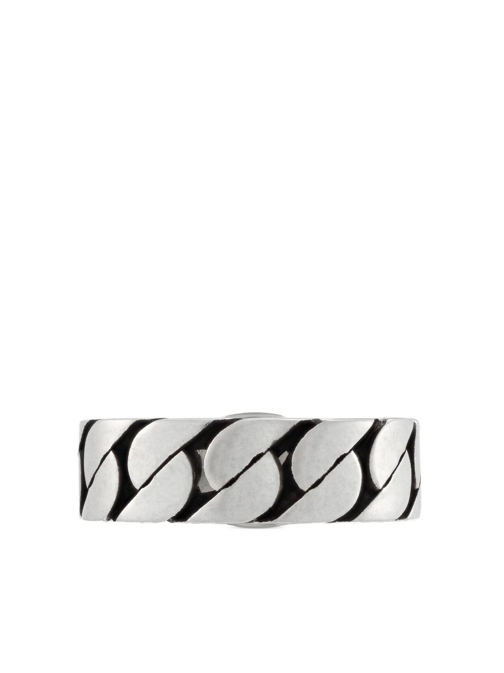 Interlocking G enamel-detail ring - 3