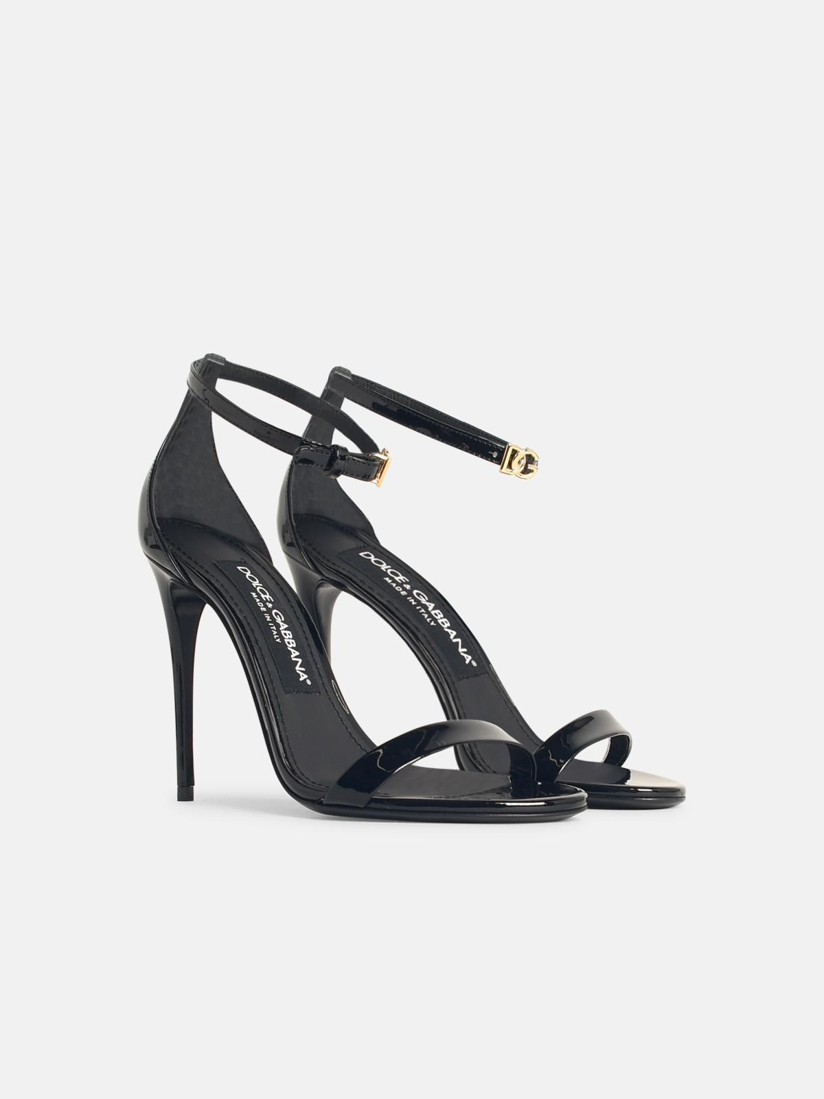 Dolce & Gabbana BLACK LEATHER SANDALS | REVERSIBLE