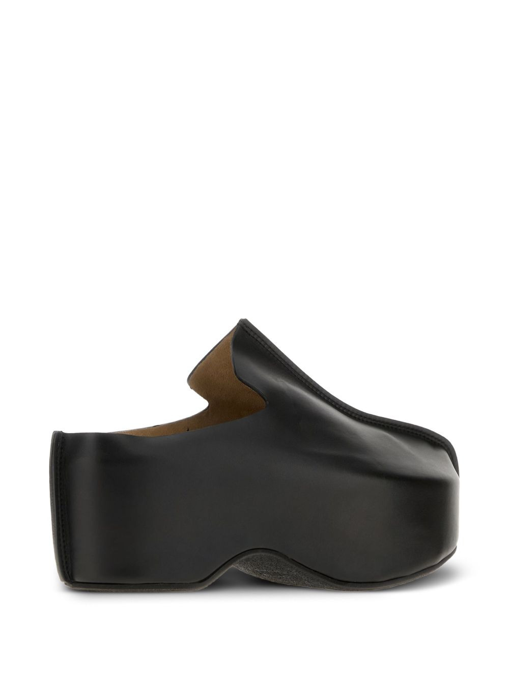 platform leather clogs - 3