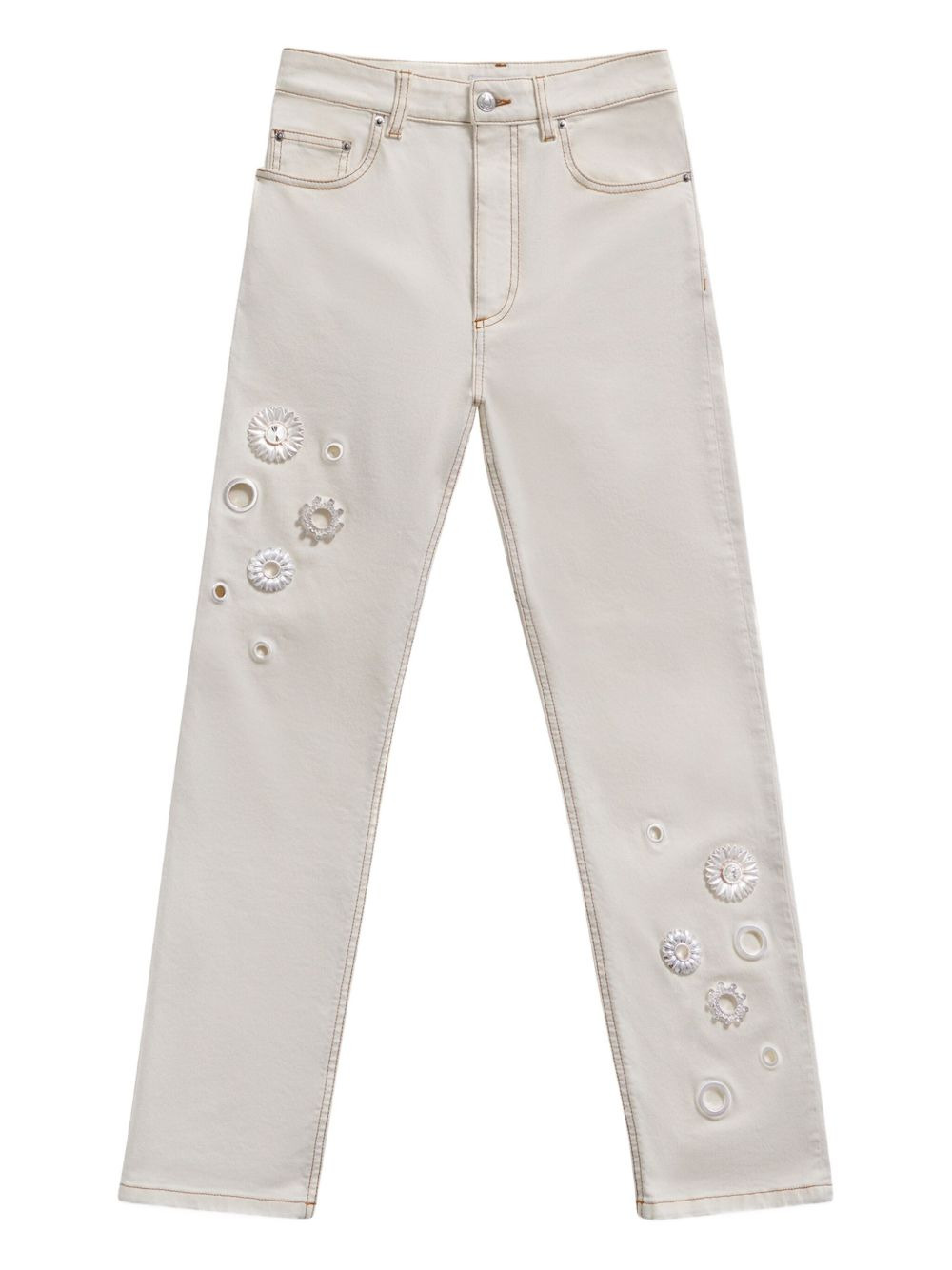 cut out-detail jeans - 1