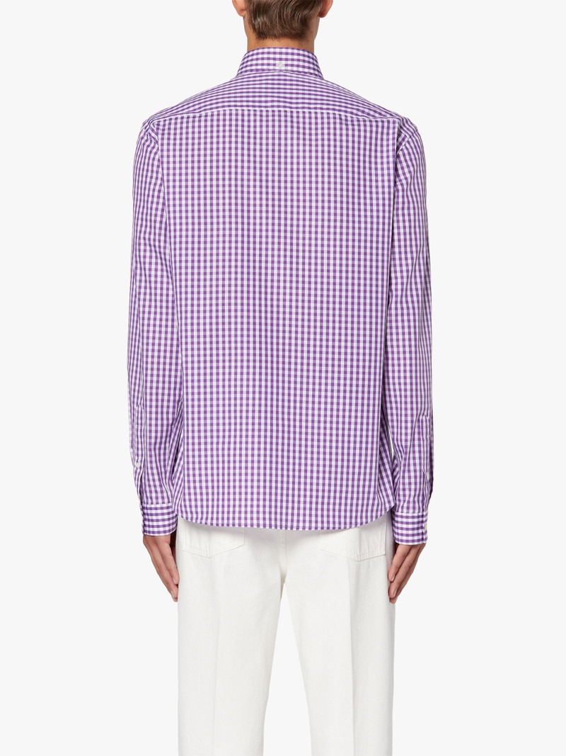 BLOOMSBURY PURPLE CHECK COTTON SHIRT | GSC-107 4