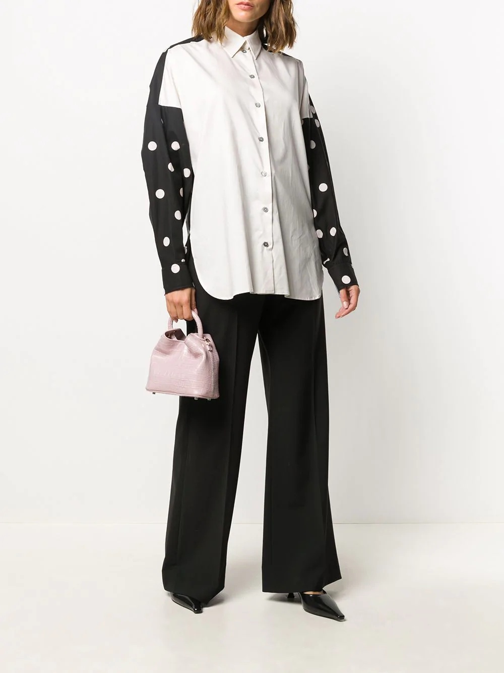 polka-dot back shirt  - 2