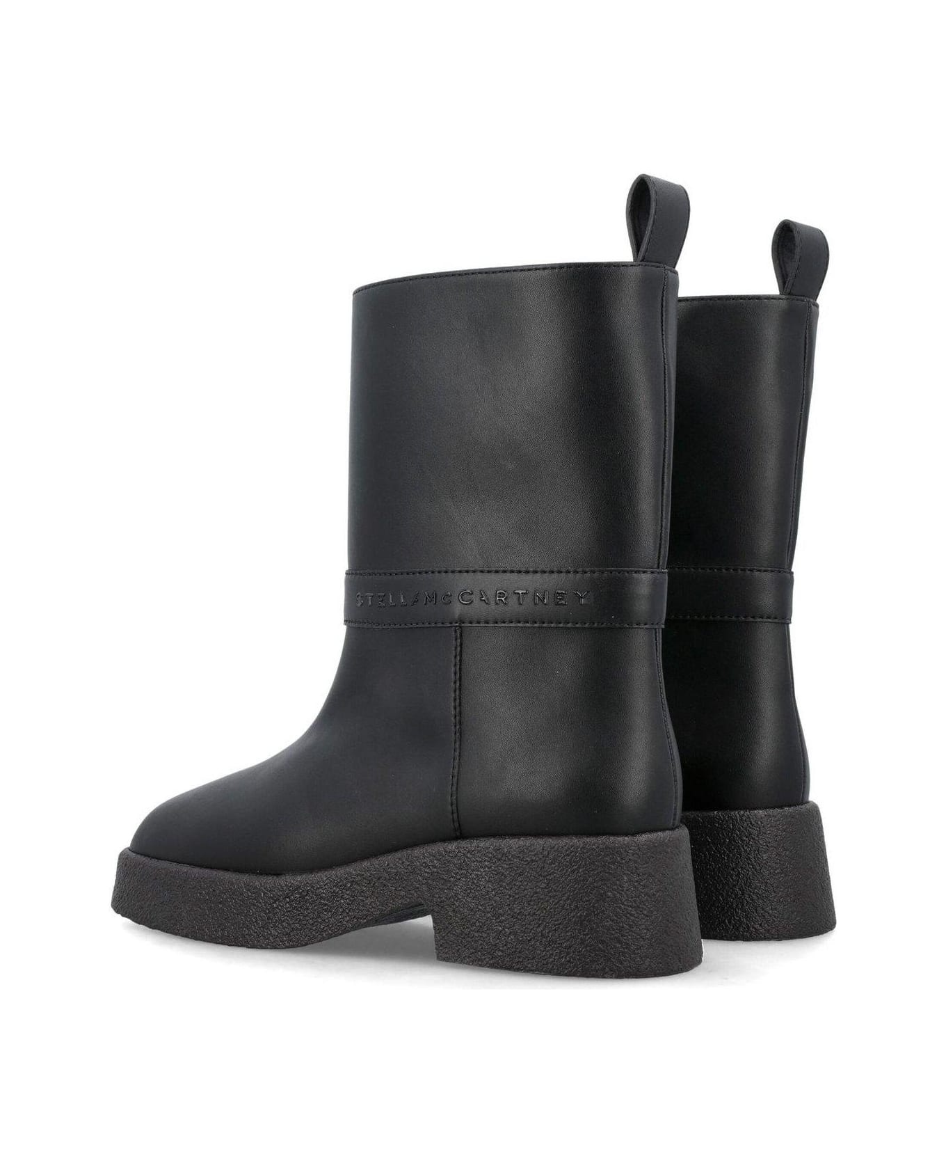 Logo Lettering Pull-on Ankle Boots - 4