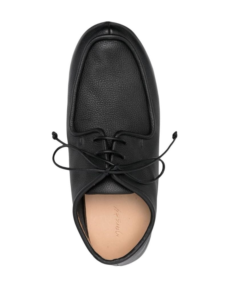 lace-up leather derby shoes - 4