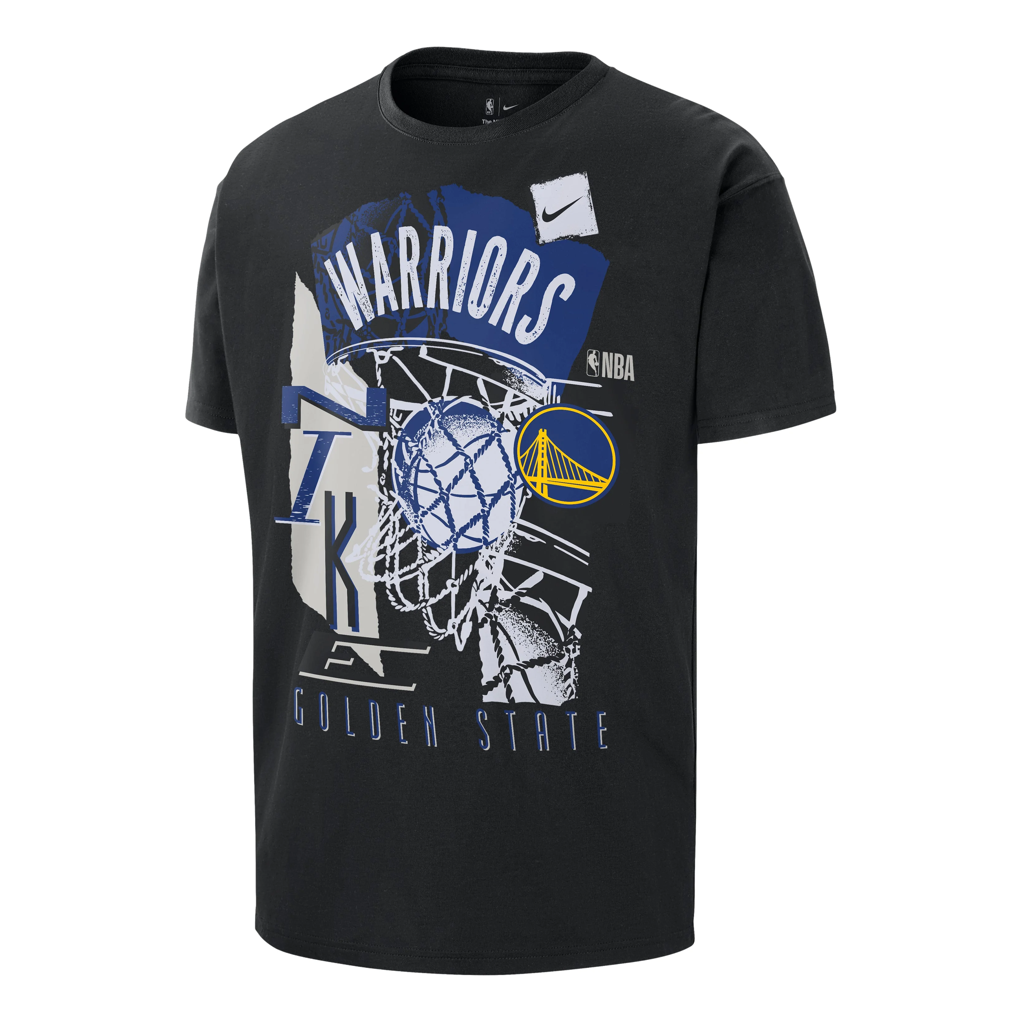 Nike NBA Golden State Warriors Courtside T-Shirt 'Black' HV5642-010 - 1