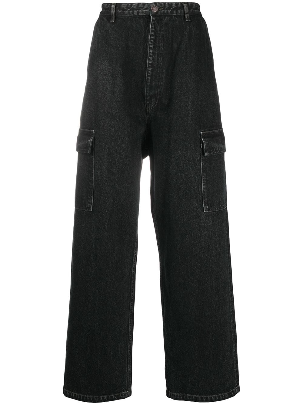 wide-leg cargo jeans - 1