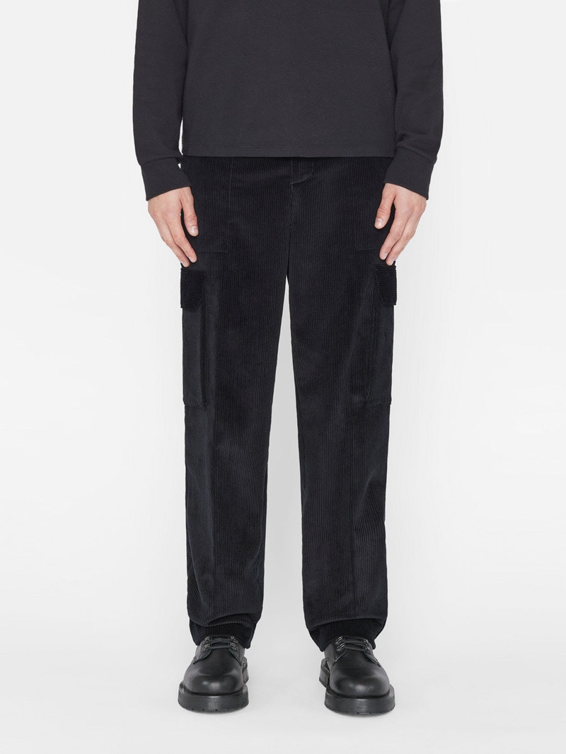 Wide Wale Corduroy Cargo Pants in Noir 3