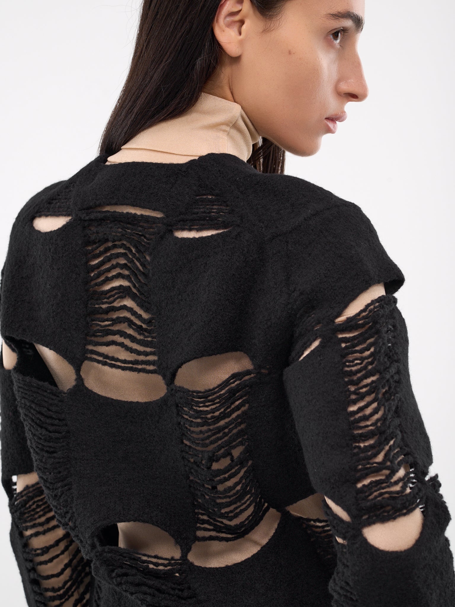Comme Des Garçons Distressed Sweater | REVERSIBLE