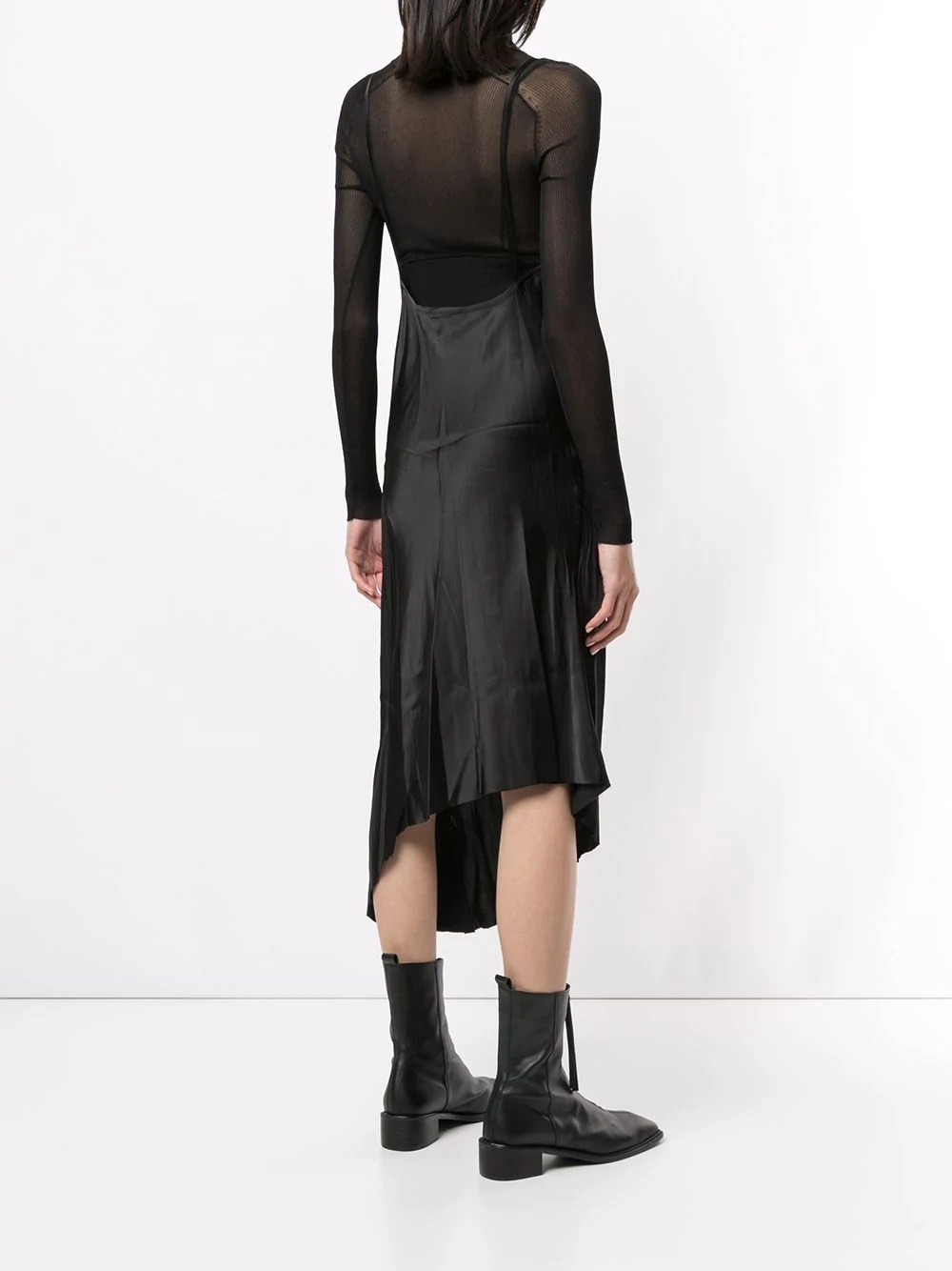 asymmetric slip dress - 4