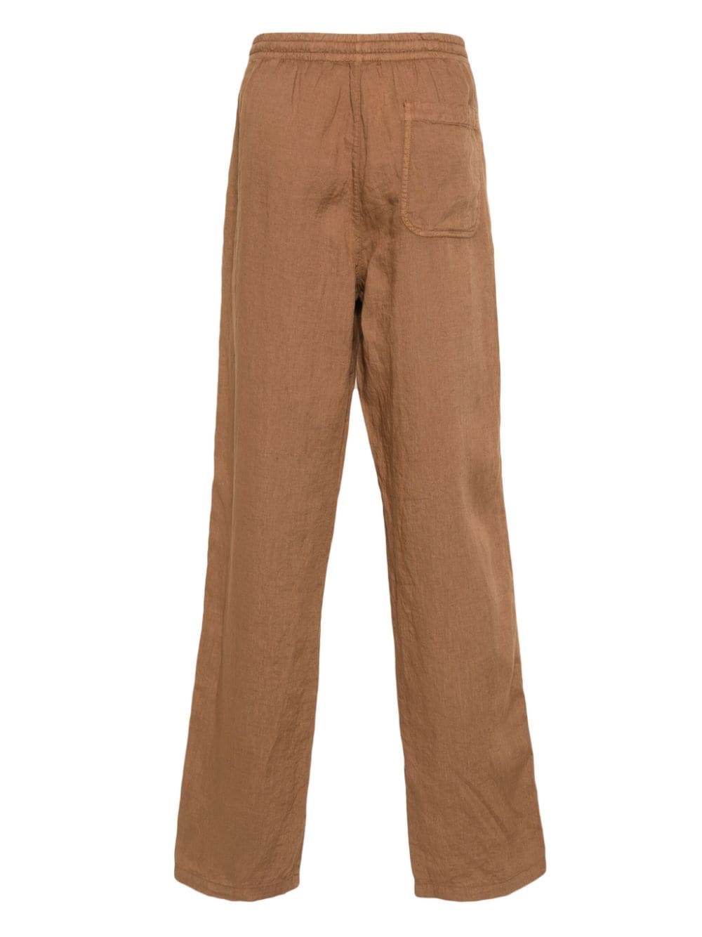 linen straight trousers - 2