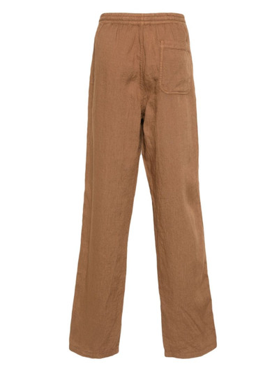 Aspesi linen straight trousers outlook
