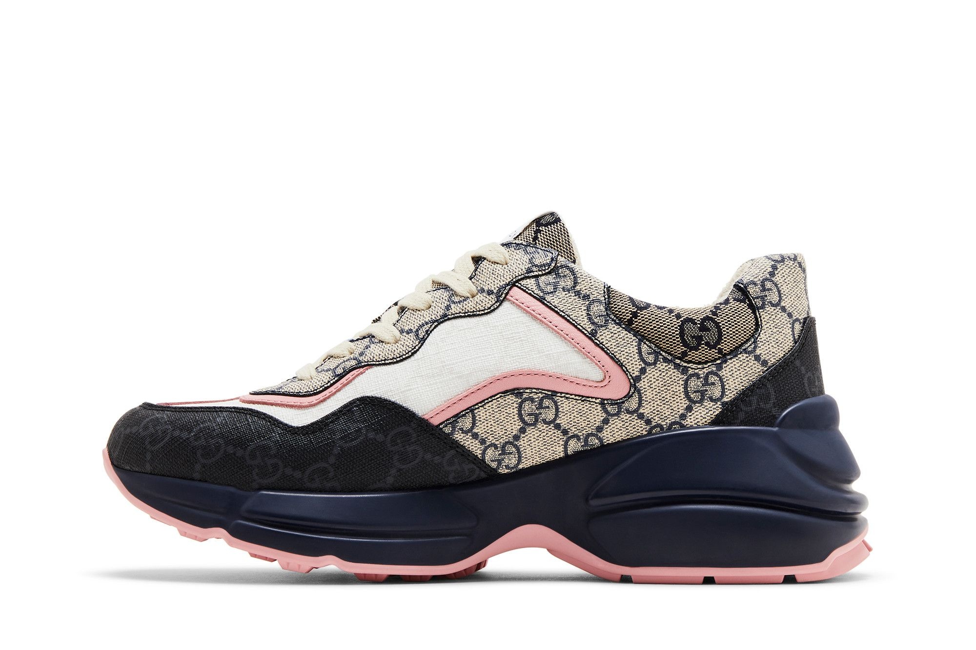 Gucci Wmns Rhyton Sneaker 'Beige Blue Monogram' - 3