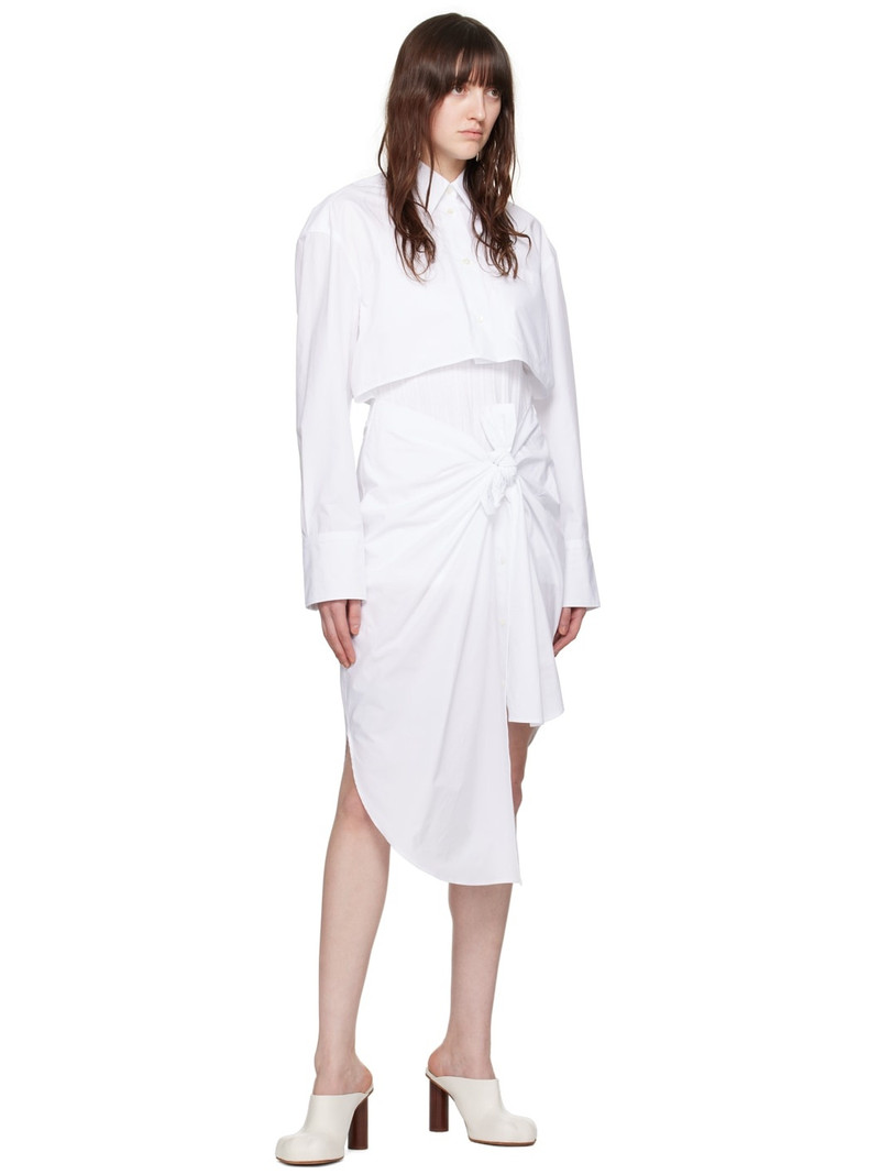 JW Anderson White Knotted Minidress outlook