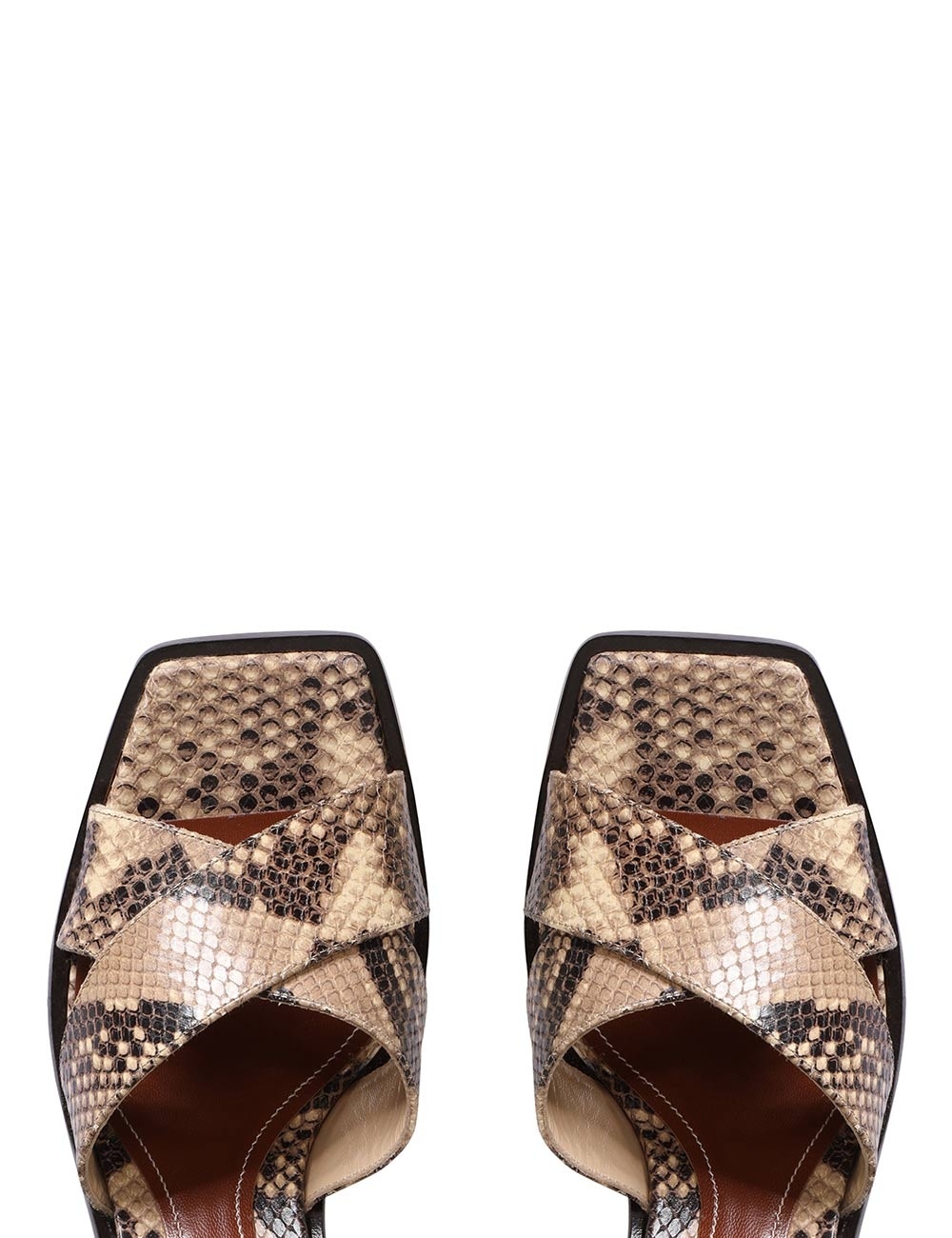 SNAKE PRINTED PLATFORM SANDAL - 8