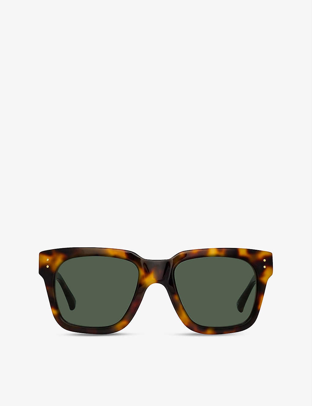 Max C95 square-frame acetate and 22ct gold-plated titanium sunglasses - 1