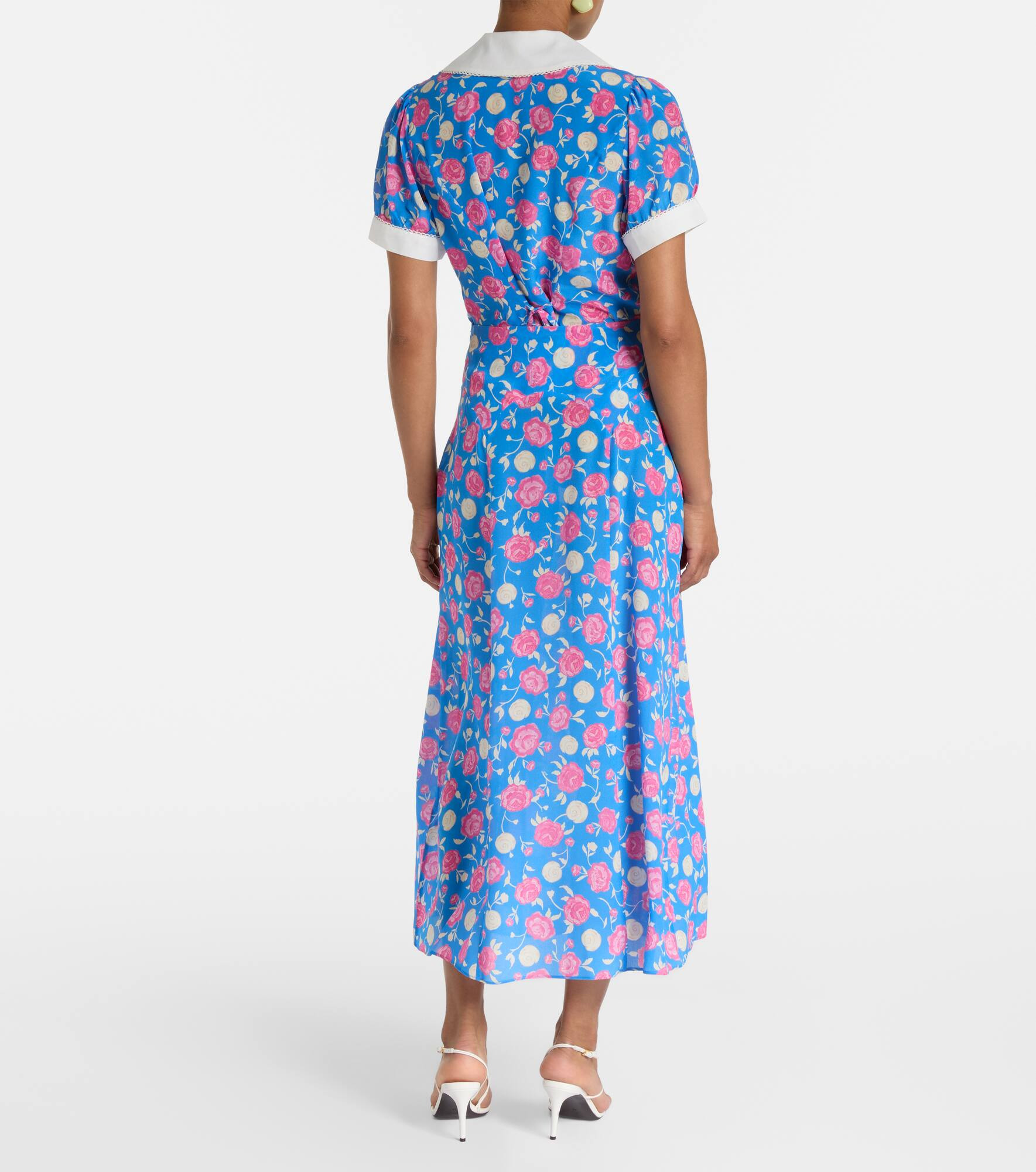 Carpi floral silk midi skirt - 3
