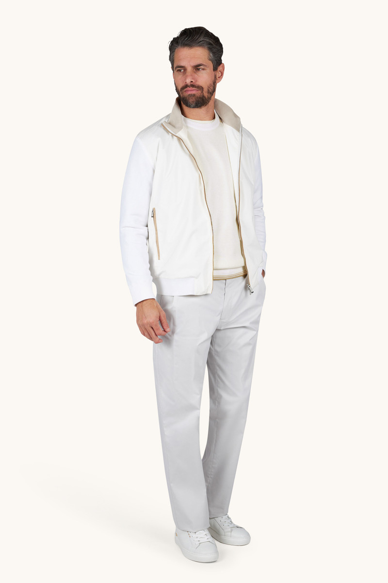 Paul & Shark CREW‑NECK SWEATER IN PIUMA COTTON WITH TECHNICAL FABRIC DETAILS outlook